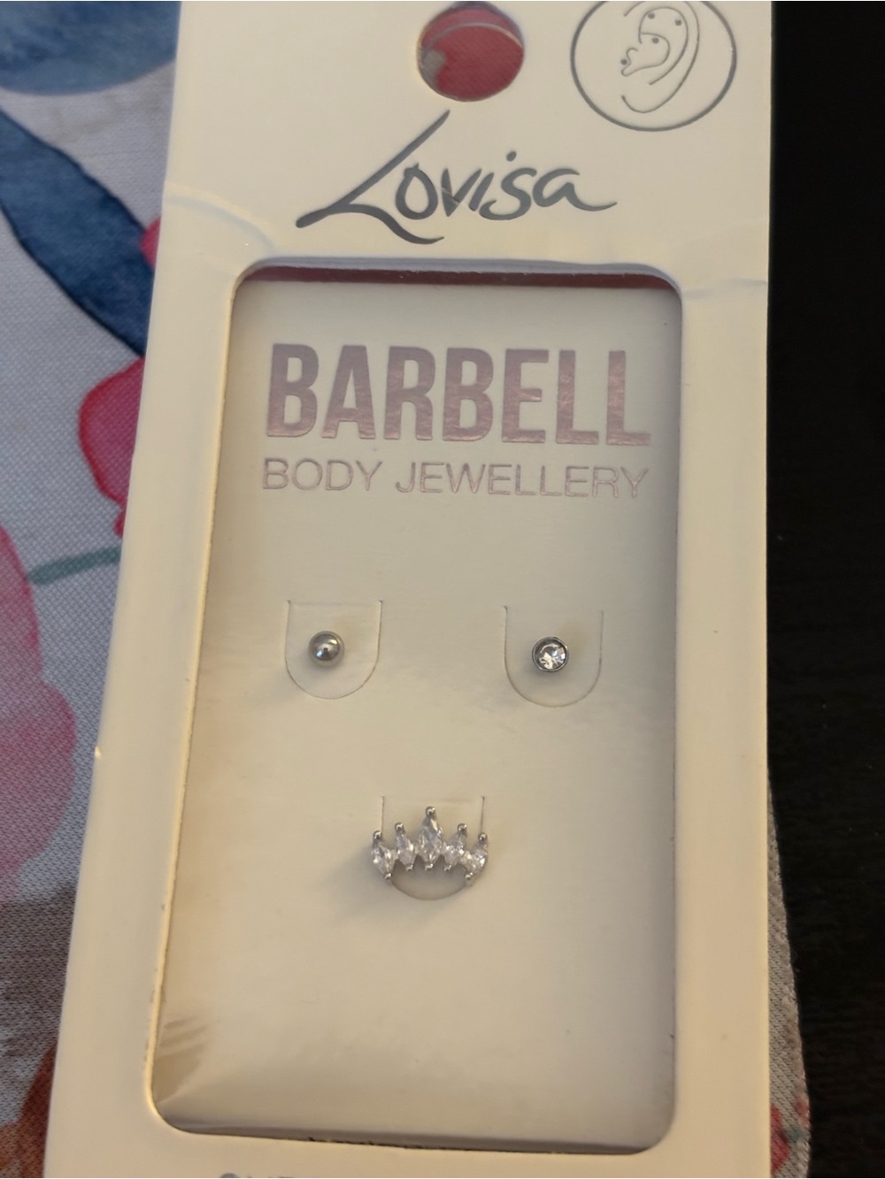 Silver Barbell Body Jewellery Set - Silver